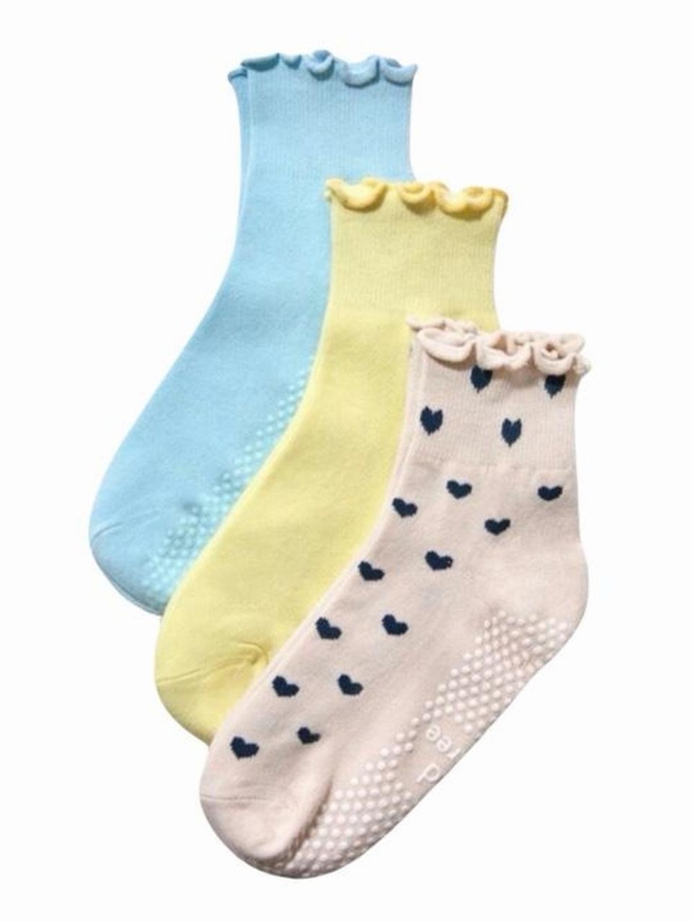 Hold For Three Ruffle Pilates Grip Socks Pack of 3